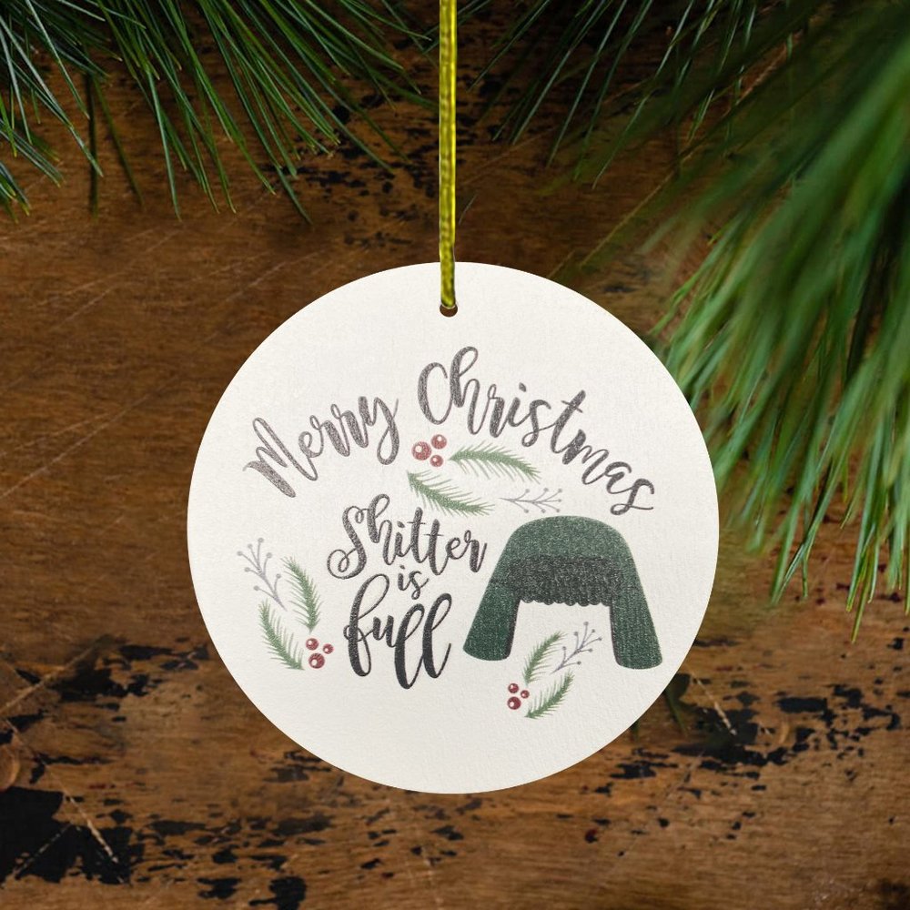 2022 Christmas Tree Ornament MC SHITTER IS FULL Hanging Decoration Gifts For All